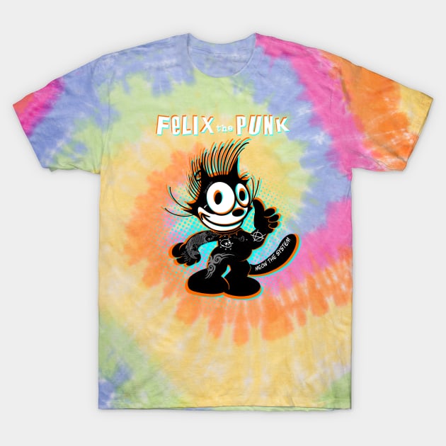 Felix the punk T-Shirt by Blacklinesw9